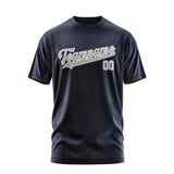 Custom Navy Gray T-Shirt