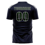 Custom Navy Dark Green Soccer Jersey