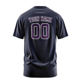 Custom Navy Purple T-Shirt