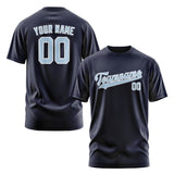 Custom Navy Light Blue T-Shirt