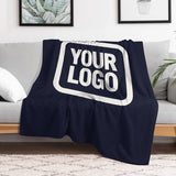 Custom Steel Blue White Blanket