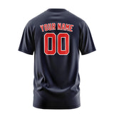 Custom Navy Orange Red T-Shirt