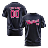 Custom Navy Pink T-Shirt