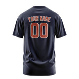 Custom Navy Coral Red T-Shirt