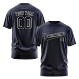 Custom Navy Black T-Shirt