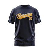 Custom Navy Yellow T-Shirt