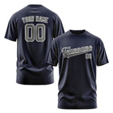 Custom Navy Dark Grey T-Shirt
