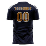 Custom Navy Khaki Soccer Jersey
