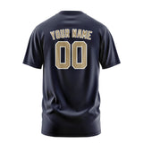 Custom Navy Light Khaki T-Shirt