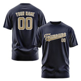 Custom Navy Light Khaki T-Shirt