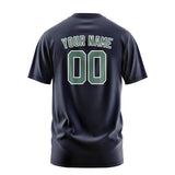 Custom Navy Blue Green T-Shirt