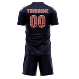 Custom Navy Copper Rose Soccer Set