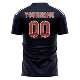 Custom Navy Copper Rose Soccer Jersey