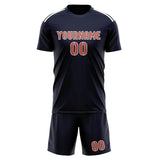 Custom Navy Copper Rose Soccer Set