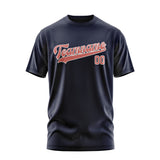 Custom Navy Copper Rose T-Shirt