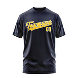 Custom Navy Gold T-Shirt