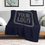 Custom Steel Blue Dark Gray Blanket