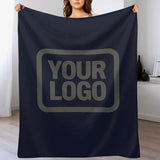 Custom Steel Blue Dark Gray Blanket