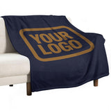 Custom Steel Blue Khaki Blanket