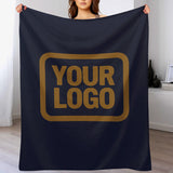 Custom Steel Blue Khaki Blanket