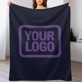 Custom Steel Blue Lavender Blanket