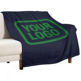 Custom Steel Blue Emerald Green Blanket