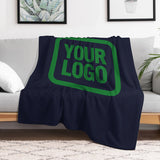 Custom Steel Blue Emerald Green Blanket