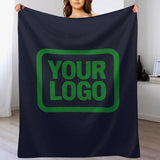 Custom Steel Blue Emerald Green Blanket