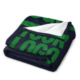 Custom Steel Blue Emerald Green Blanket