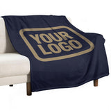 Custom Steel Blue Light Khaki Blanket