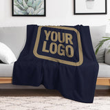 Custom Steel Blue Light Khaki Blanket