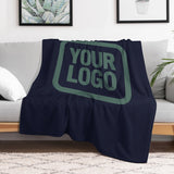 Custom Steel Blue Teal Blanket