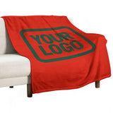 Custom Orange-Red Moss Green Blanket