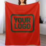 Custom Orange-Red Moss Green Blanket