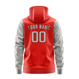 Custom Orange Red Gray Hoodie 1212040412B31704