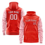 Custom Orange Red Light Pink Hoodie