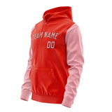 Custom Orange Red Light Pink Hoodie 1212212112B31721