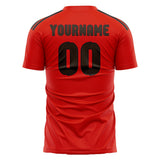 Custom Orange Red Brown Soccer Jersey