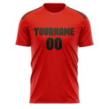 Custom Orange Red Olive Soccer Jersey
