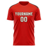 Custom Orange Red Cream Soccer Jersey