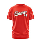 Custom Orange Red Cream T-Shirt