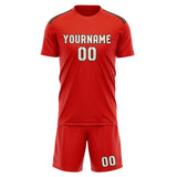Custom Orange Red Cream Soccer Set