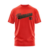 Custom Orange Red Dark Green T-Shirt