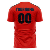 Custom Orange Red Navy Soccer Jersey
