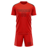 Custom Orange Red Orange Red Soccer Set