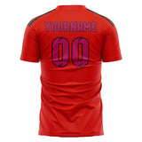 Custom Orange Red Pink Soccer Jersey