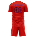 Custom Orange Red Pink Soccer Set