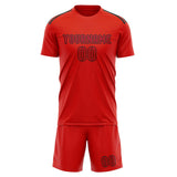 Custom Orange Red Red Soccer Set