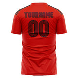 Custom Orange Red Crimson Red Soccer Jersey