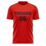 Custom Orange Red Crimson Red Soccer Jersey
